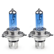 2 Шт Автомобильные Галогенные Фары H4 100 Вт очень яркие белые 6000K 12v h4 галогенные лампы 100/90 Вт дальний/ближний свет кварцевые стеклянные фары