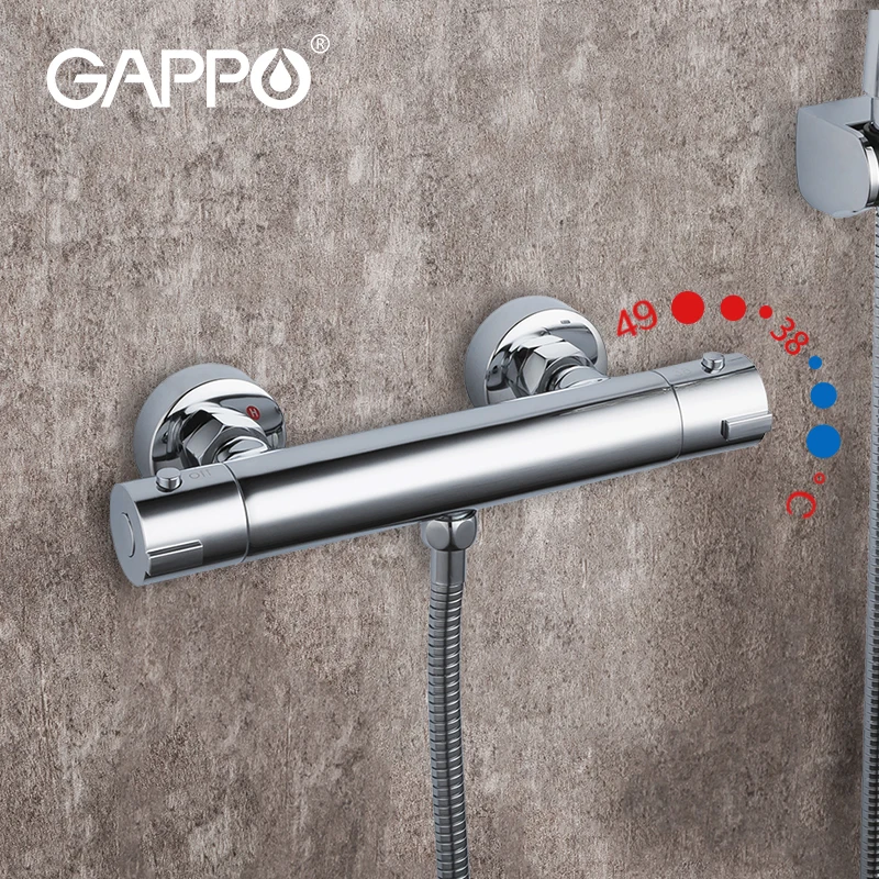 Термостатический смеситель для душа GAPPO регулирующий клапан нижний настенный