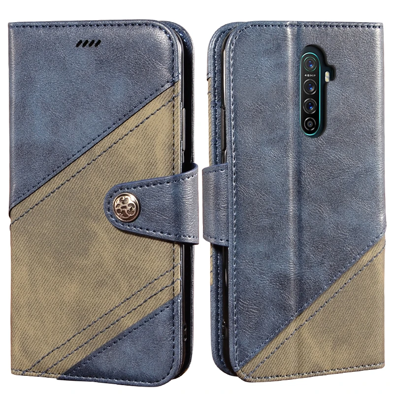 Phone Case For Oppo Reno Ace Leather Wallet Retro Plain Flip Full Cover Smartphone Protector | Мобильные телефоны и