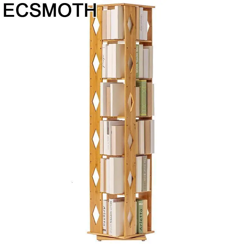 

Moveis Para Casa Kid Bookshelf Vintage Wood Rotatable Rotate Librero Libreria Scaffale Home Furniture Bookcase Book Shelf Case