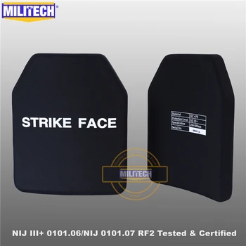 

MILITECH 2 Pcs SIC&PE Bulletproof Plate NIJ 3+ 0101.06/NIJ 0101.07 RF2 Stand Alone Ballistic Panel AK47&SS109&M80 FREE SHIPPING