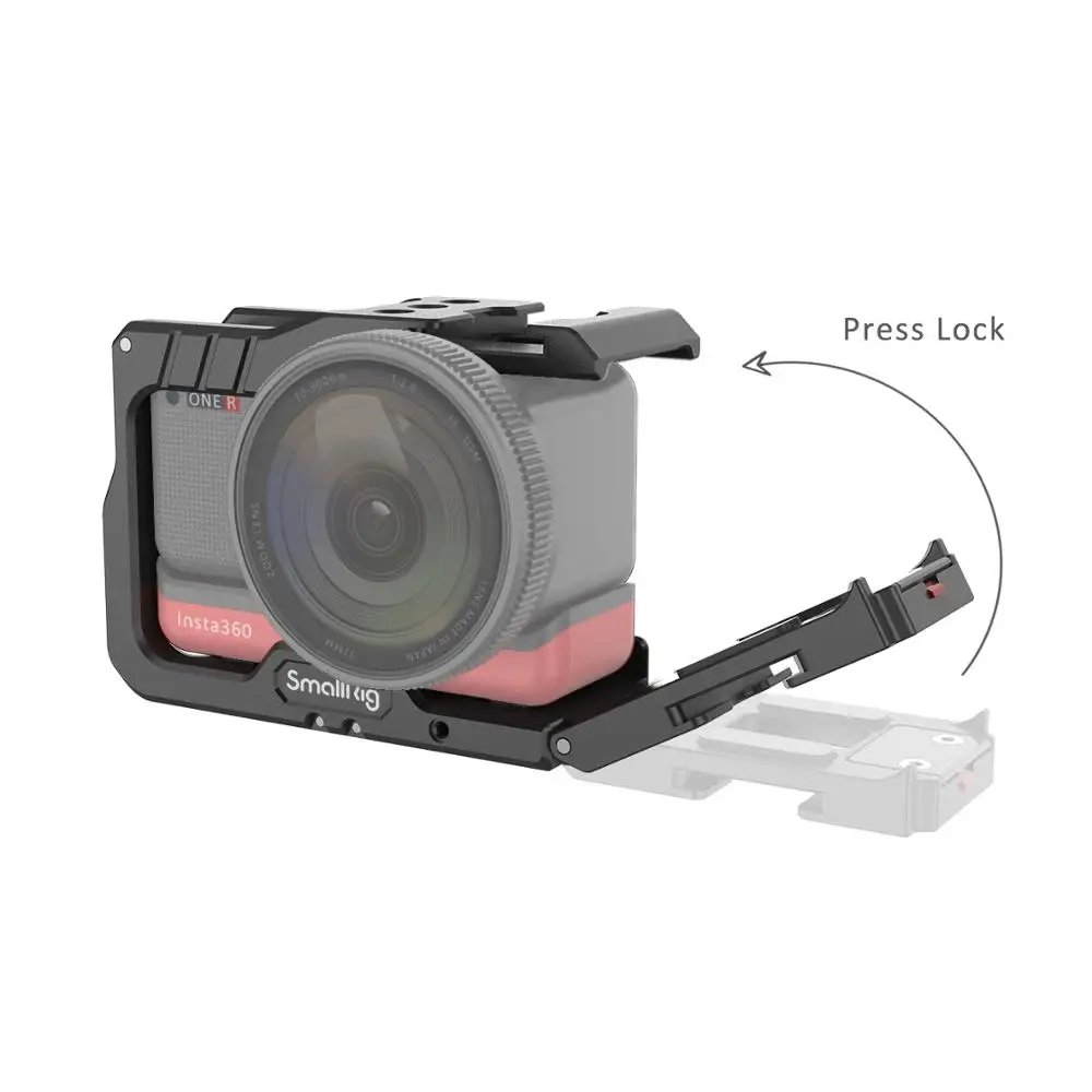 SmallRig Vlog Cage and 52mm Filter Adapter for Insta360 ONE R 4K Edition Camera Cage Video Shooting Tripod Vlooging Support 2901