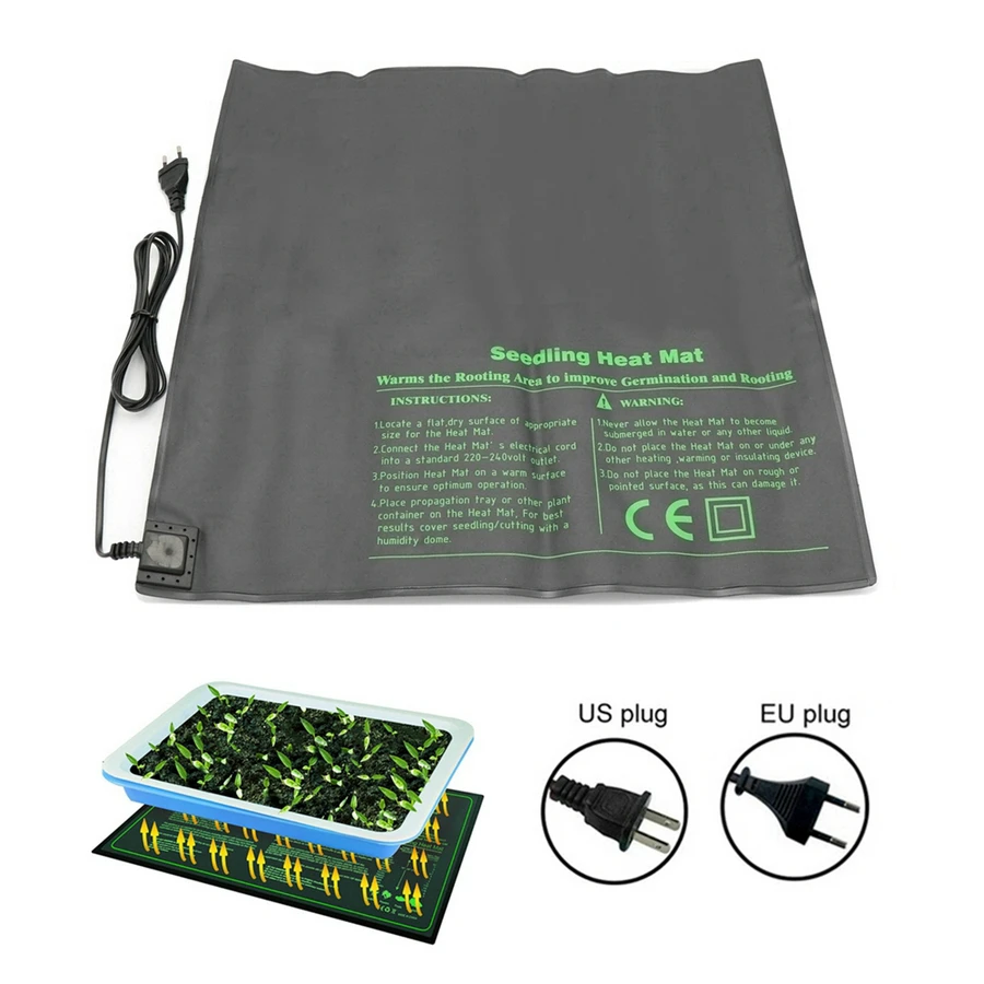 52x52cm 45W Seedling Heat Mat Plant Seed Germination Warm Hydroponic Heating Pad