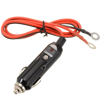 

DC 12V/24V Car Auto LED Male Cigarette Lighter Socket Plug Connector with Wire Power Charger Adapter Socket Plug For Car