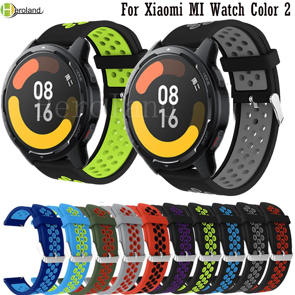 20 мм 22 силиконовый ремешок для часов Xiaomi MI цветной 2 Браслет Для MiBro Air цвет Amazfit Bip S