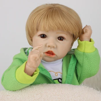 

55CM High Quality Reborn Doll Adorable Lifelike Newborn Babies DOLL With Crooked Mouth Dolls Handmade Bonecas Toys For Kid