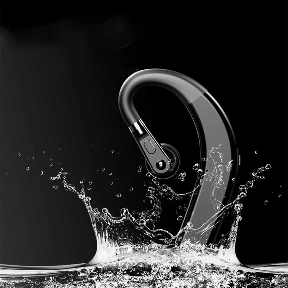 Wireless Bluetooth Earphone Sports Water Proof Headphones Handsfree Business Earbud Headset with HD Microphone Sweat Resistance