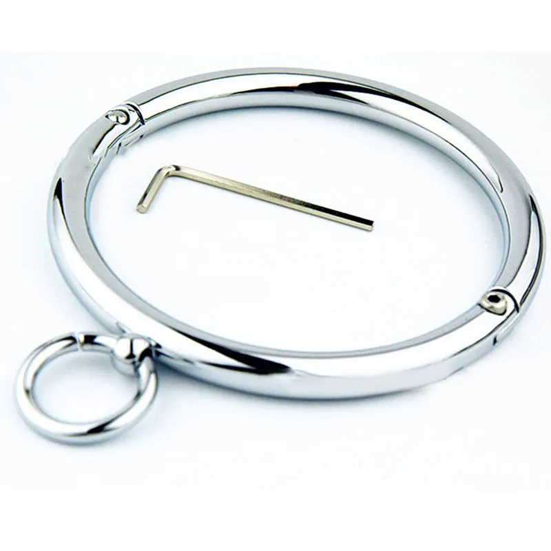 Stainless Steel Collar Neck Ring Slave BDSM Metal Collar Slave Bondage Positioning Bandage Fetish Adult Games Sex Toys For Woman sex party toys erotic sex toy sex toys sex bondage toys
