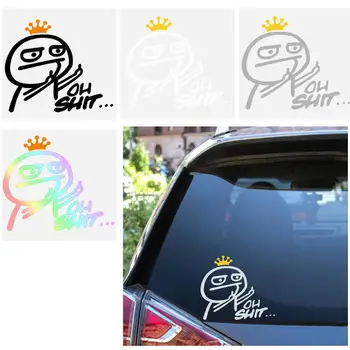 

1pc Car Cartoon Styling Stickers OH SHIT Funny Car Sticker Decal Styling Middle Finger Auto Accessories