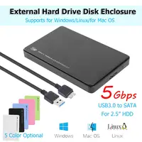 כונן קשיח VKTECH HDD SATA 2.5inch Case ל- USB 3.0 מתאם כונן קשיח מארז עבור SSD דיסק מקרה HDD Box USB 2.0 HD חיצוניים HDD Enclosure (2)