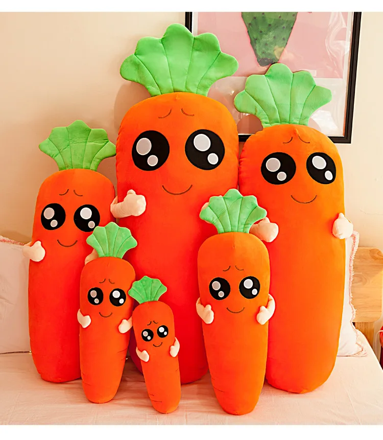 Cartoon Cute Creative with Arm of Carrot Pillow Children's Day Gift Activity Gift Customization Logo