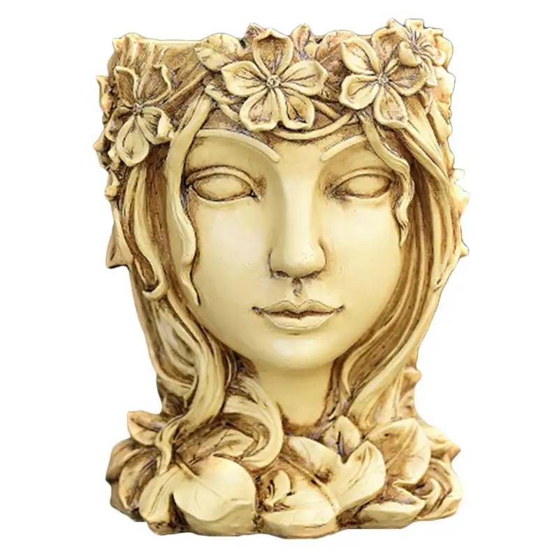Flowerpot Flower Pot Planter Figurines Succulent Girl Garden Planters Cartoon Statue |