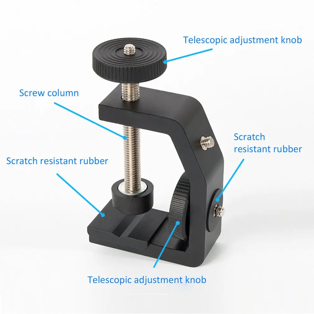 Desktop Universal Multifunction C-style Camera Screw clamp + 360 Degree Mini Ball Head 1/4