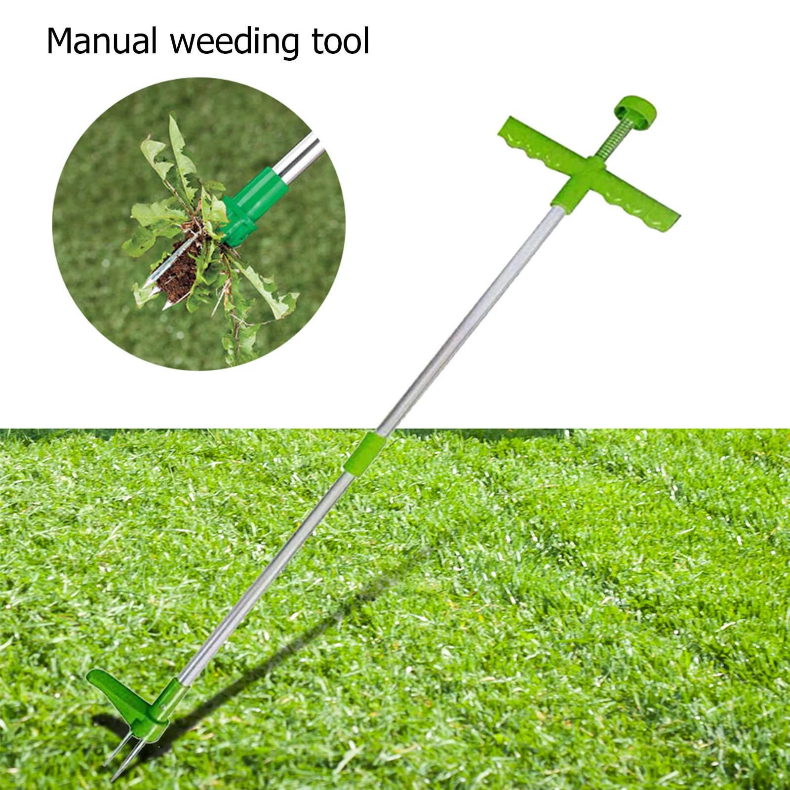 Long Handle Weed Remover Killer Weed Puller Cleaner Tool NO BEND WEED