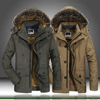 

PADEGAO 2020 Winter Jacket Men Thick Casual Men's Fur Collar Windproof Parkas Plus Velvet Warm Coat Men Branded Clothing PDG1495