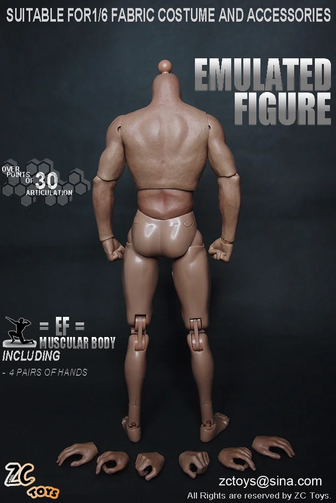 Фигурка мужского тела ZCTOYS 1/6 для Росомахи Джейсона Брюса Виллиса Железного