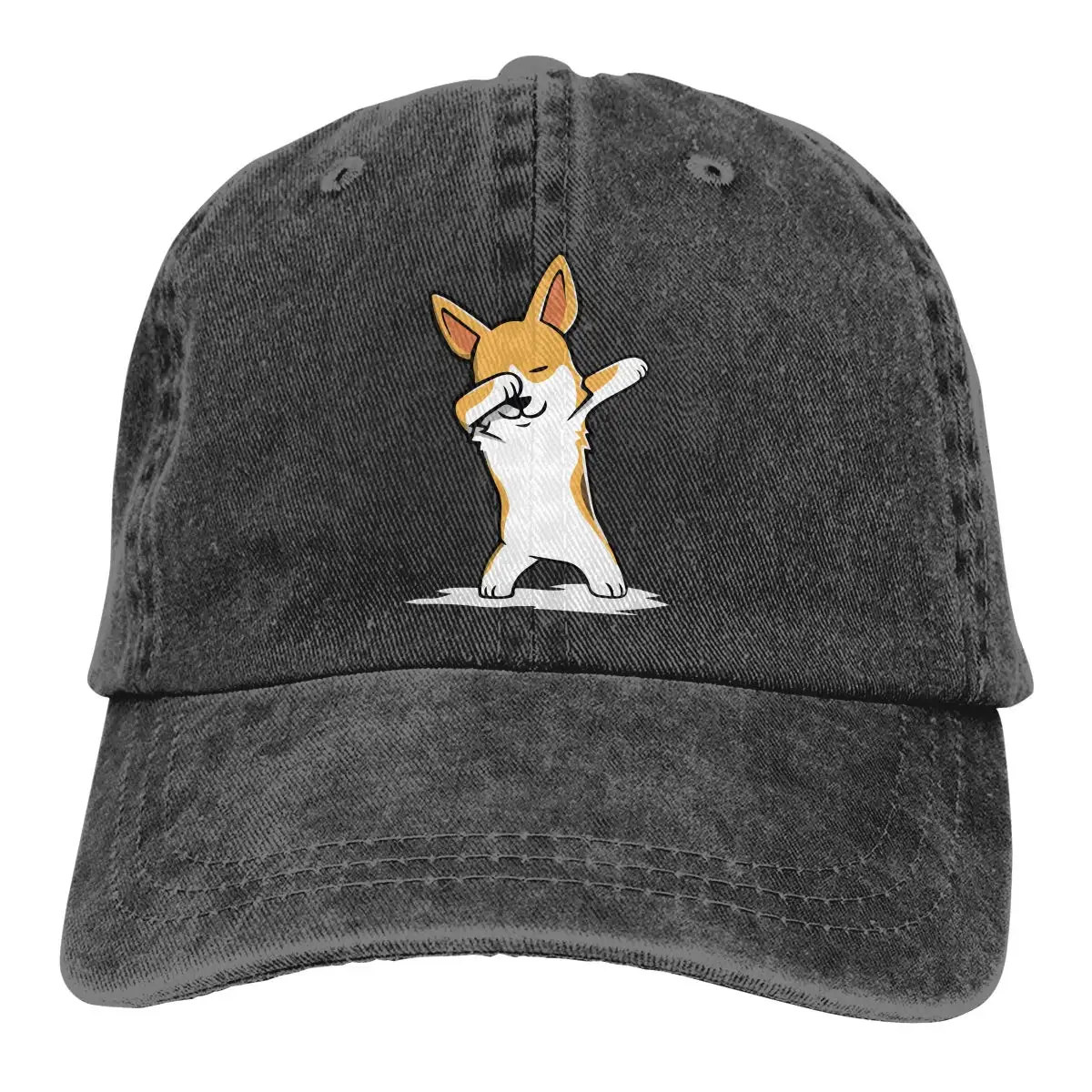 Dabbing Corgi унисекс бейсбольная кепка хлопок деним Регулируемая охотничья Кепка для мужчин или женщин