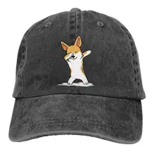Dabbing Corgi унисекс бейсбольная кепка хлопок деним Регулируемая охотничья Кепка для мужчин или женщин