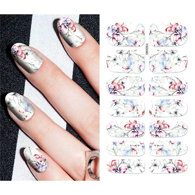Nail Stickers For Nails Sliders 3D Color Water Transfer Nail Sticker Creativity Decoration Art Necklace Pattern Dreamcatcher YSD080