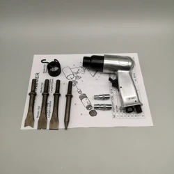DA YA 160mm pá de ar lâmina profissional handheld pistola gás pás ar martelo ferrugem removedor ferramentas pneumáticas com 4 cinzéis