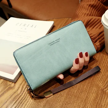 

Wallet women mobile phone bag Brand Designer Female card PU Leather Long Womens Wallets and purses Ladies slim card holder purse