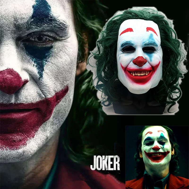 

Movie Joker Mask Cosplay Prop Arthur Fleck Latex Masks Halloween Party