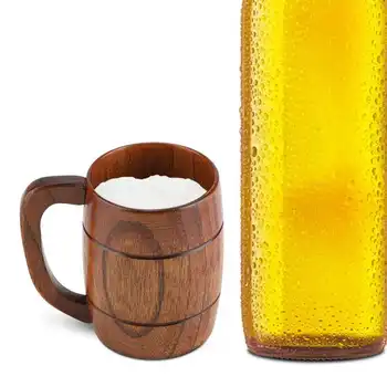 

Natural Wood Cup Handmade Wooden Coffee Beer Mugs Breakfast Beer Milk Drinkware Tea Cup Home Decoration