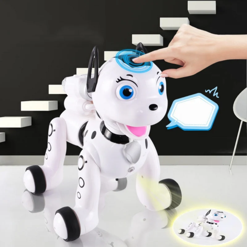 Дистанционное управление собака для детей rc животные трюк щенок игрушки Handstand пуш-ап электронные питомцы танцы программируемый робот