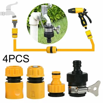 

4x Durable Garden Hose Pipe Tap Connector Connection Fitting Adaptor Hose Lock Hose Connector Washing Machine Garden Water Washe