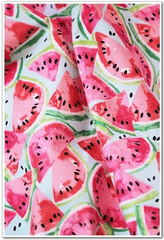 

Summer fruit watermelon Cotton Fabric For Sewing Fat Quarter Quilting Patchwork Doll Kids Bedding Patchwork 100*110cm