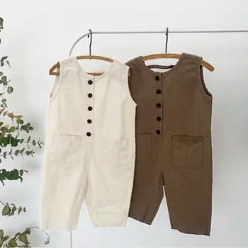

2020 Korea Style Baby Girls Boys Overall Pants Summer Kids Pants 2-7 years