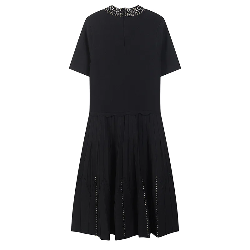 Tunjuefs Slim Fit, молния сзади, вязаное платье Для женщин Vestido элегантное облегающее горячей бурения роковой пуловеры в целом