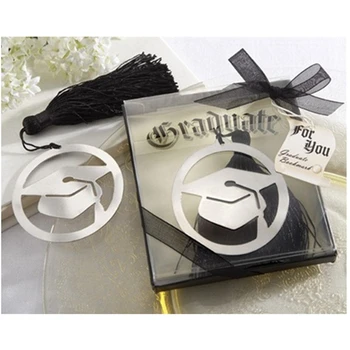 

20 pcs/lot graduation cap bookmark with Elegant black tassel party souvenirs graduate party faovr gifts for guest