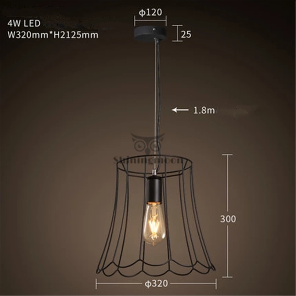 Ретро античный винтажный Американский кованый железный Edison светодиодный подвесной светильник для столовой домашний декор для гостиной подвесной светильник