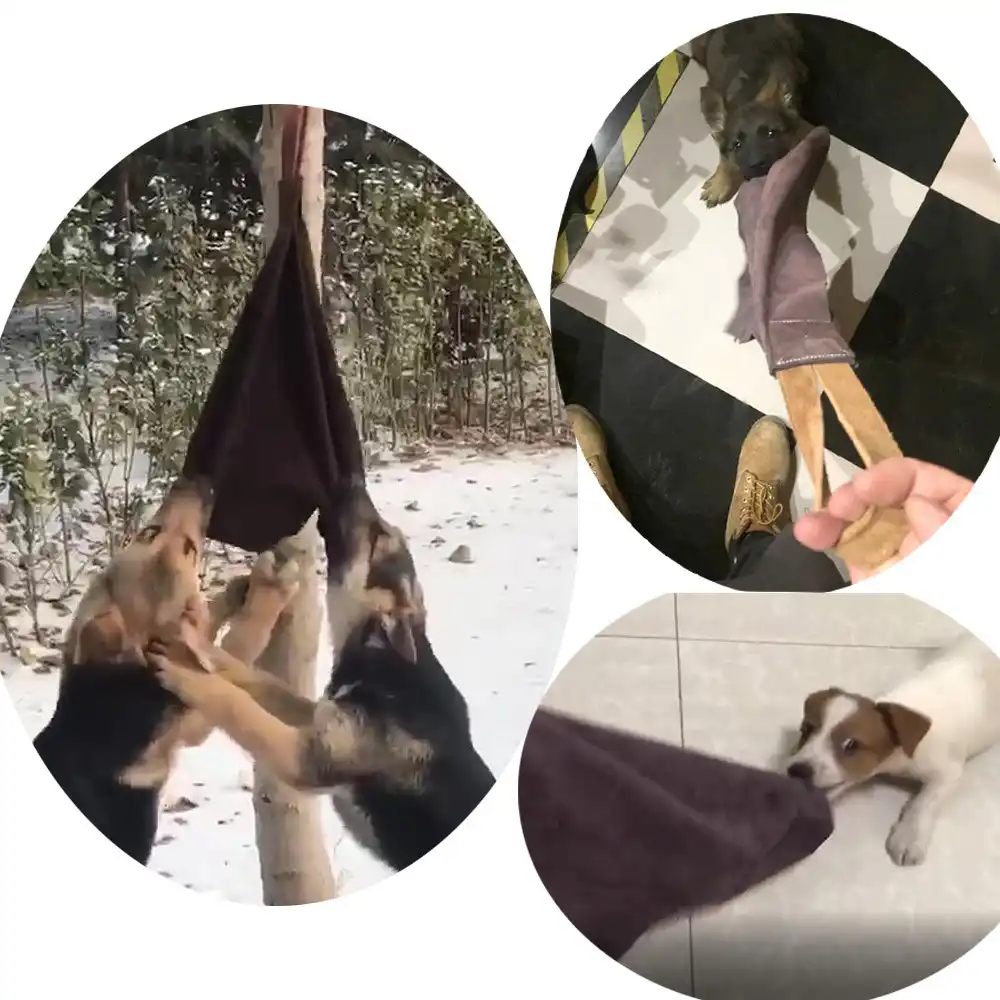 肥厚純粋な牛革咬傷布ペットのおもちゃ大型犬革咀嚼のおもちゃクール子犬トレーニング用品suitable作業犬 Dog Toys Aliexpress