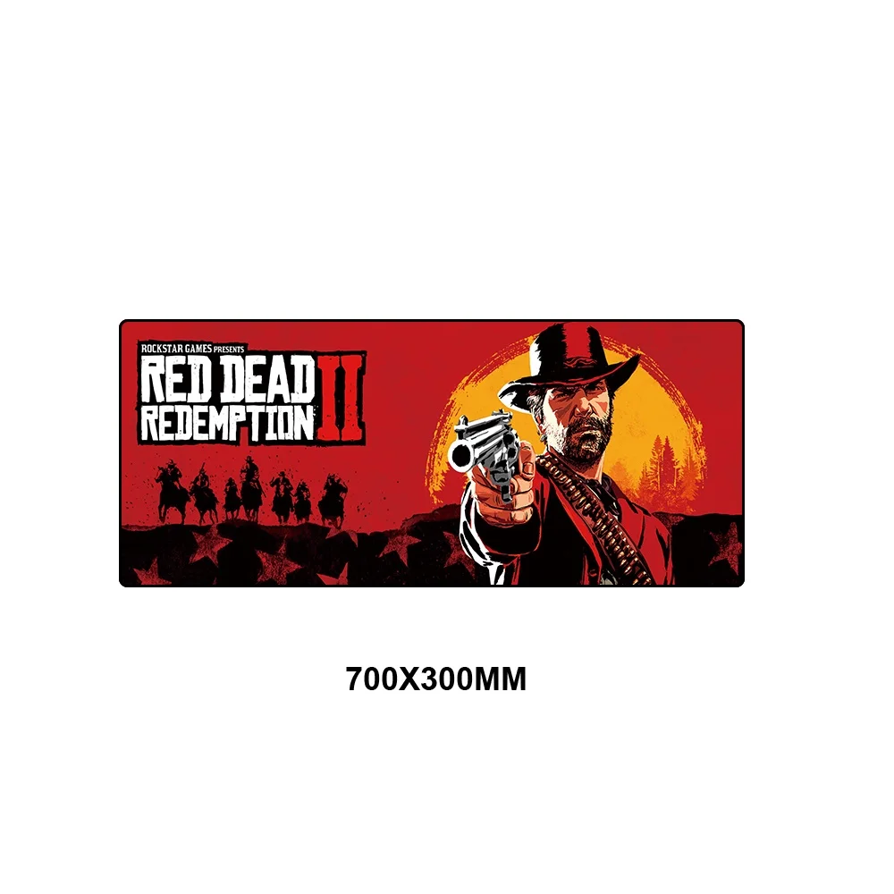 Красный Dead Redemption 2 большой XL коврик для мыши игровой коврик для мыши Нескользящий Резиновый PC Gamer клавиатура настольный коврик для скоростной мыши 700x300 - Цвет: A11