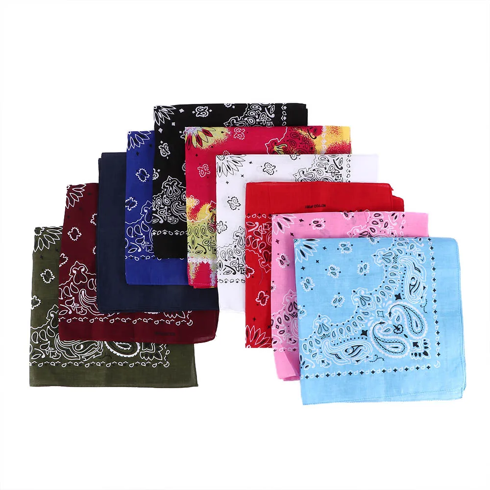 

Cotton Square Scarf Hip Hop Paisley Bandana Head Wrap Women Men Neck Wrist Band Handkerchief Extreme Sports Vintage Pocket Towel
