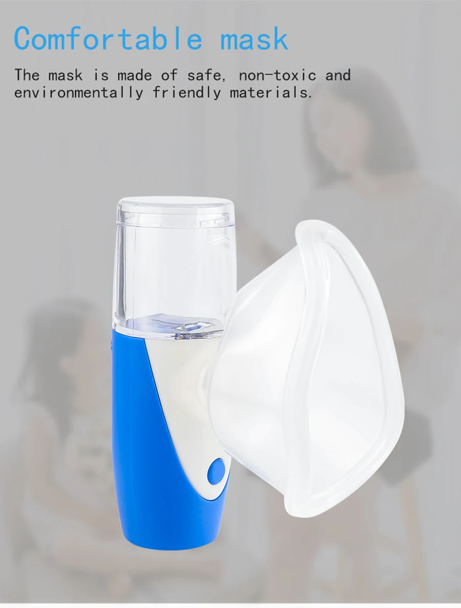 Portable Medical Mesh Nebulizer Freepower Fine Particles Ultrasonic Humidifier Atomizer Handheld Asthma Therapy Inhaler for Baby