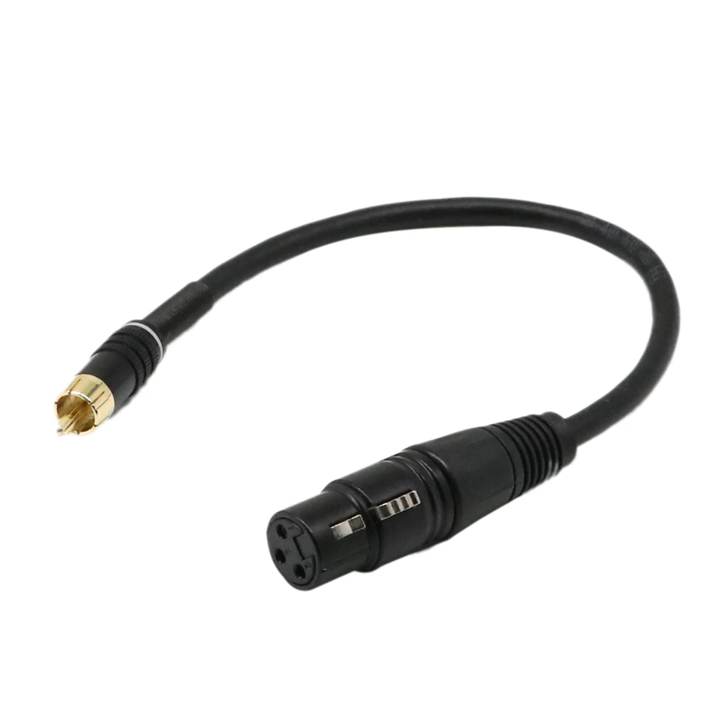 3-Pin XLR Female to RCA Male Jack Adapter Converter Cable Wire For Mixer Amplifier 1ft