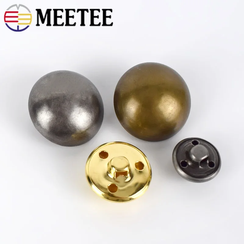 Meetee 30 шт 15-28 мм винтажная медная металлическая Грибная хвостовичная пуговица DIY