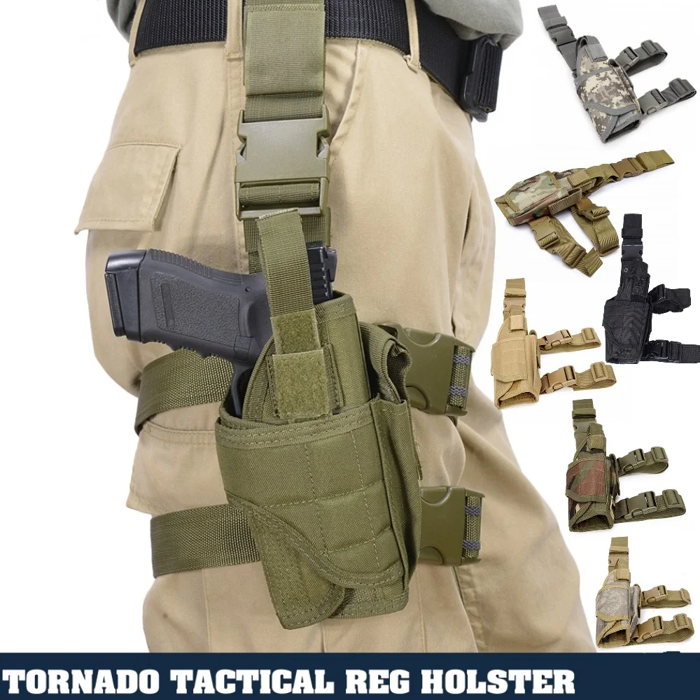 Universal Airsoft Tactical Drop Leg Thigh Tornado Gun Holster Military