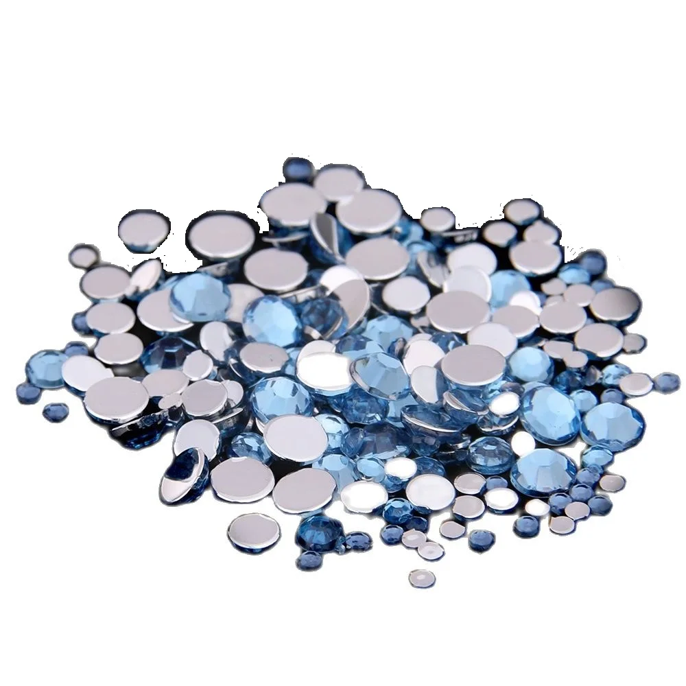 

Умный цвет светильник-голубой цвет, акриловая стразы, обувь, блестящие украшения для ногтевого дизайна, украшения для одежды, маленькая упаковка