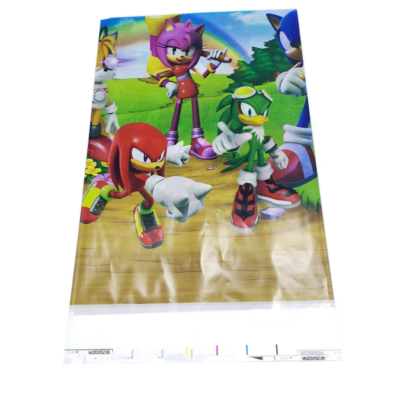 

1pcs/lot Birthday Events Party Sonic Theme Tablecloth Decorate Boys Kids Favors Table Cover Baby Shower Plastic Disposable Maps