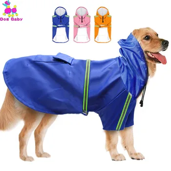 

Dogs Raincoat Waterproof Dog Coat 5 Colors Jacket Reflective Dog Raincoat Clothes For Small Medium Large Dogs Labrador S-5XL