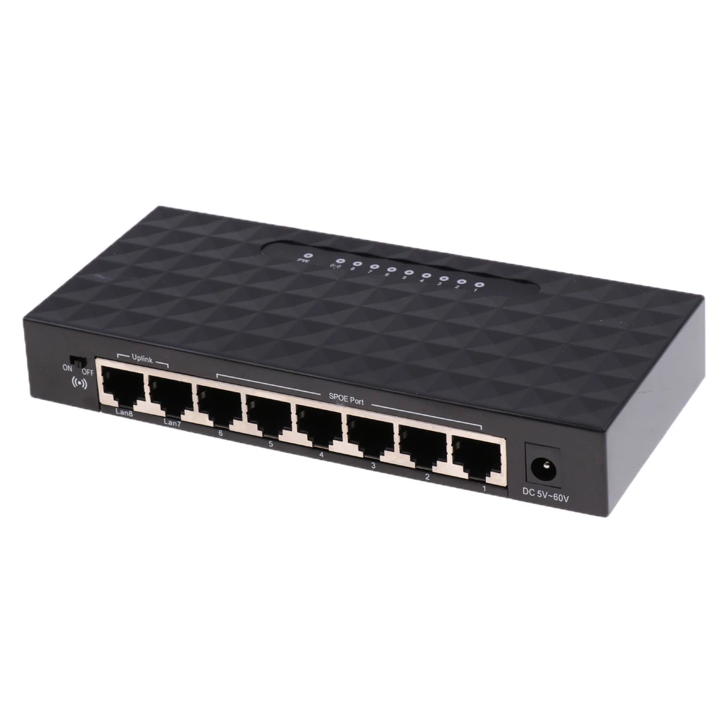 6Port SPoE Fast Switch with 2 Ethernet Uplink IEEE802.3/802.3u 10/100Mbps