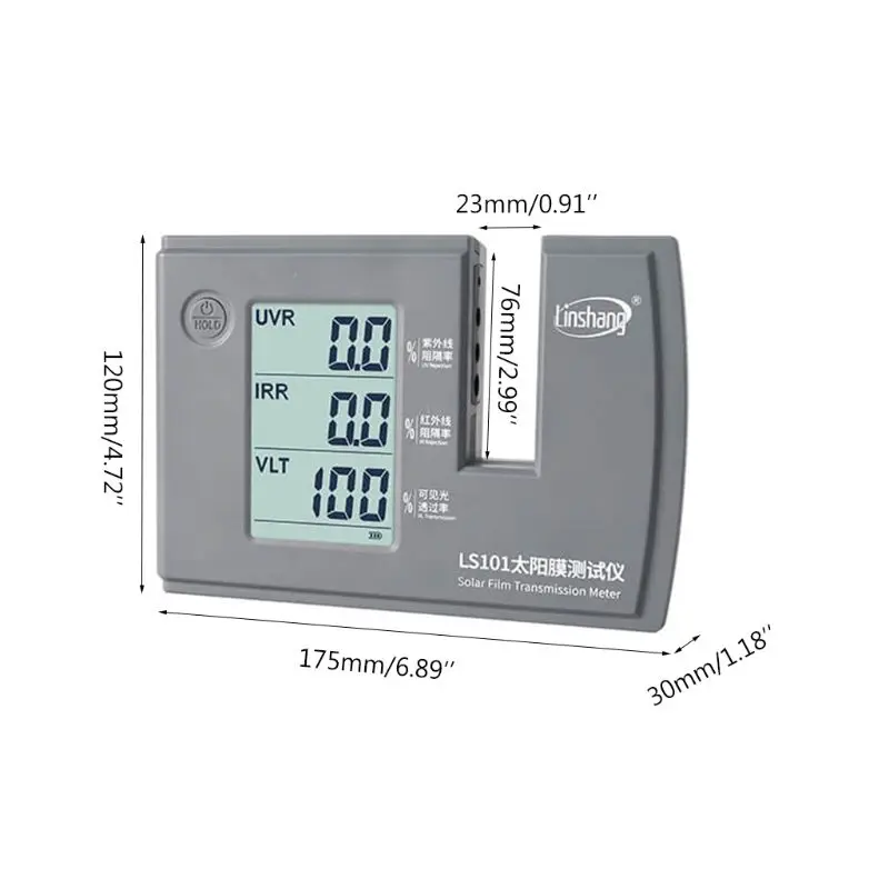 LS101 окно оттенок стекло солнечная пленка Трансмиссия метр ультрафиолетового инфракрасного отклонения скорость UVR IRR VLT тестер
