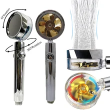 

Powerful Pressurized Shower Head Water Saving Flow 360 Degree Rotation With Fan High Preassure Shower Bathroom Accessories