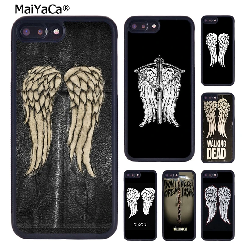 MaiYaCa Дэрил Диксон ходячие мертвые крылья чехол для телефона iPhone X XR XS 11 12 Pro MAX 5 6 6S 7 8