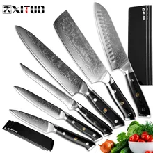 Xituo набор кухонных ножей vg10 Дамасская сталь шеф повара японская