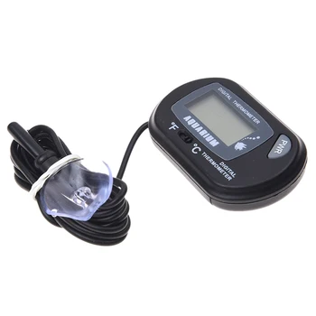 

Promotion! LCD Digital Probe Thermometer for Aquarium Terrarium - Black